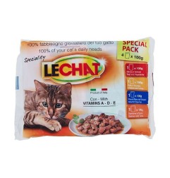 LE CHAT CARNE PER GATTI  SPECIAL PACK 4X100GR GUSTI ASSORTIT