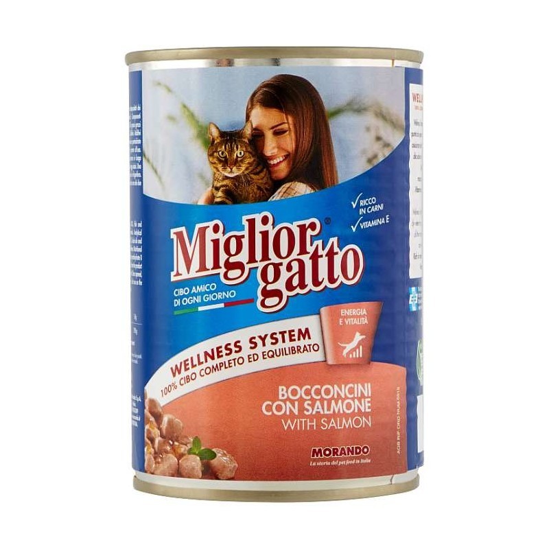 MIGLIOR GATTO BOCCONCINI  SALMONE 405 GR