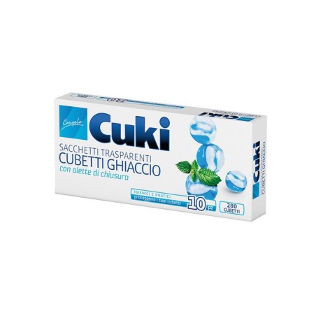 SACCHETTI CUKI CUBETTI GHIACCIO 10 PZ