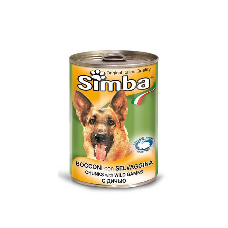 BARATTOLO BOCCONCINI CANE SIMBA SELVAGGINA 415 GR