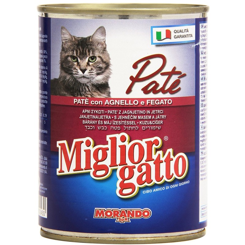 MIGLIOR GATTO PATE' AGNELLO E FEGATO  400 GR