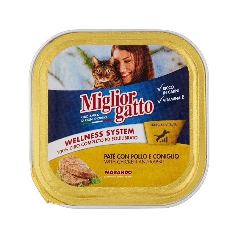 MIGLIOR GATTO PATÈ POLLO E CONIGLIO  150G