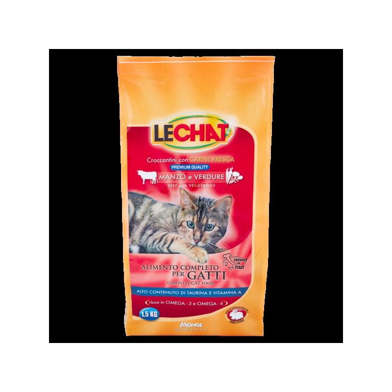 LECHAT CROCCANTINI MANZO E VERDURE 1.5 KG