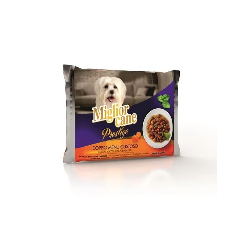 MIGLIORCANE PRESTIGE 4X100GR POLLO MIX