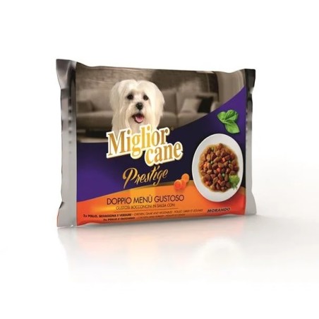 MIGLIORCANE PRESTIGE 4X100GR POLLO MIX