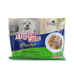 MIGLIORCANE PRESTIGE 4X100GR PROSCIUTTO/POLLO/VITELLO