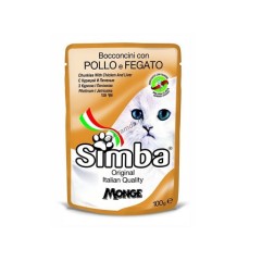 BOCCONCINI GATTO SIMBA CARNE POLLO E FEGATO 100 GR