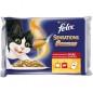 FELIX SENSATION UMIDO GATTO TACCHINO/MANZO 4X100GR