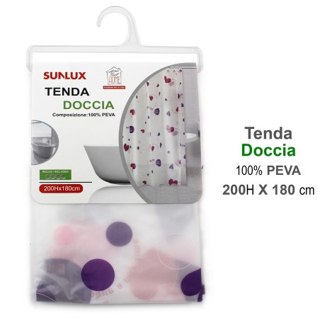 TENDA DOCCIA 200X180 CUORE