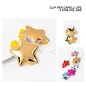 CLIP CAPELLI 4.5CM 2PZ METALLIZZATO STELLA ASS.