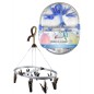 STENDINO OVALE CON 15 PINZE COLORI ASSORTITI