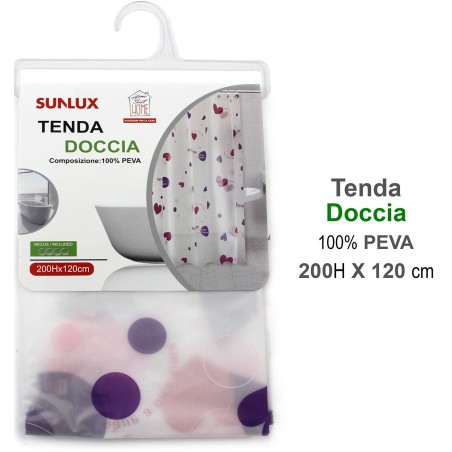 TENDA DOCCIA 200X120 CUORE