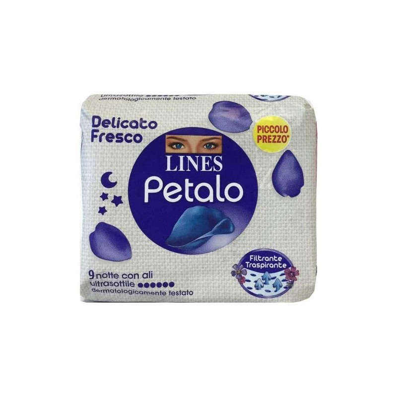 LINES PETALOBLU NOTTE ASSORB.  9 PZ