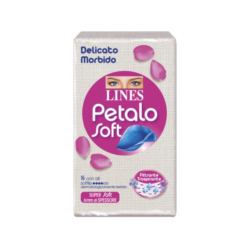 LINES  PETALO SOFT C/ALI ASSORB. 16 PZ