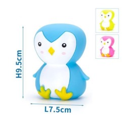 VINYL TOY  PENGUIN L9.5*W7.5CM PINK/BLUE