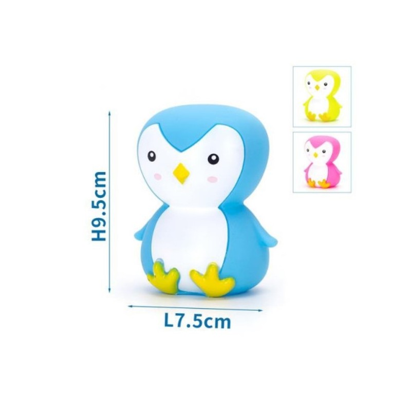 VINYL TOY  PENGUIN L9.5*W7.5CM PINK/BLUE