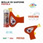 BOLLE DI SAPONE C/ PISTOLA SPIDERMAN 60M