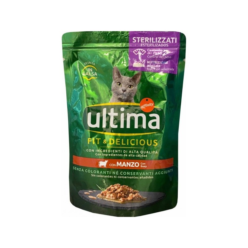 ULTIMA CAT FIT & DELICIOUS MANZO GATTI STER.85GR