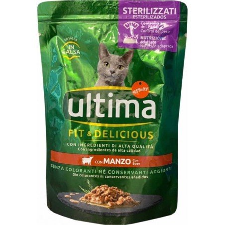 ULTIMA CAT FIT & DELICIOUS MANZO GATTI STER.85GR