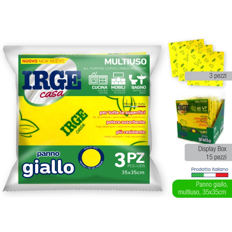 PANNO MULTIUSO GIALLO IRGE 3 P